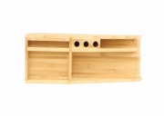Bamboo office desk top organizer