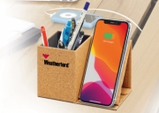 CORK FOLDABLE WIRELESS CHARGER PEN HOLDER