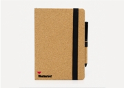 Cork note book with pen