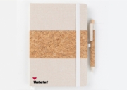 RECYCLED COTTON AND CORK BOUND NOTEBOOK