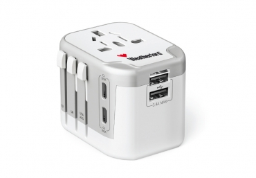TRAVEL ADAPTER WITH DUAL TYPE-C AND USB PORT