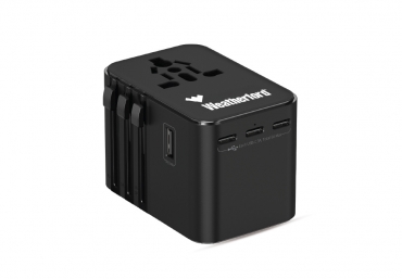 TRAVEL ADAPTER WITH TRIO TYPE-C and USB PORTS